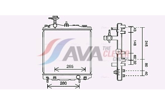 Radiator, engine cooling MT2265 Ava Quality Cooling