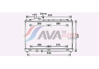 Radiator, engine cooling MT2268 Ava Quality Cooling