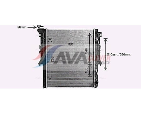 Radiator, engine cooling MT2280 Ava Quality Cooling, Image 2
