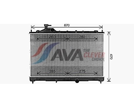 Radiator, engine cooling MT2293 Ava Quality Cooling, Image 2