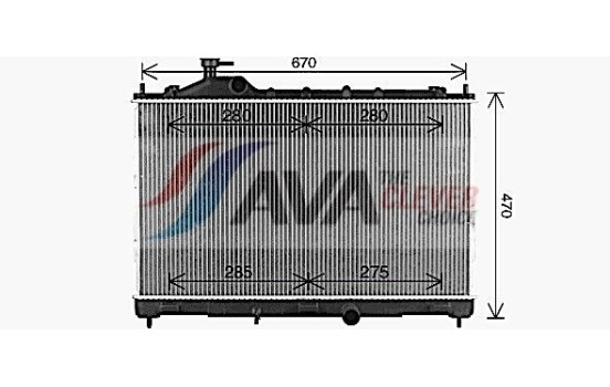 Radiator, engine cooling MT2293 Ava Quality Cooling, Image 2