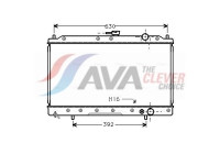 Radiator, engine cooling MTA2043 Ava Quality Cooling