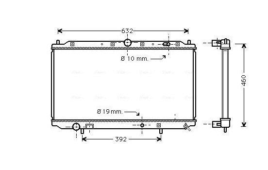 Radiator, engine cooling MTA2101 Ava Quality Cooling