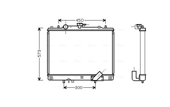 Radiator, engine cooling MTA2162 Ava Quality Cooling