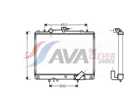 Radiator, engine cooling MTA2162 Ava Quality Cooling