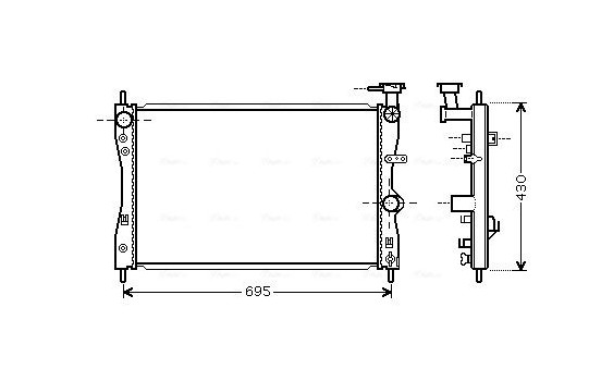 Radiator, engine cooling MTA2172 Ava Quality Cooling