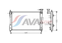Radiator, engine cooling MTA2172 Ava Quality Cooling