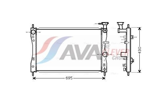 Radiator, engine cooling MTA2172 Ava Quality Cooling