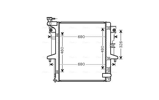 Radiator, engine cooling MTA2202 Ava Quality Cooling