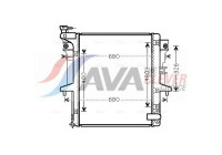 Radiator, engine cooling MTA2202 Ava Quality Cooling