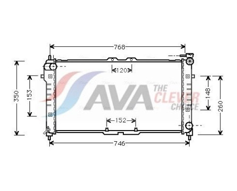 Radiator, engine cooling MZ2027 Ava Quality Cooling