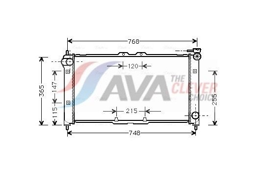 Radiator, engine cooling MZ2072 Ava Quality Cooling