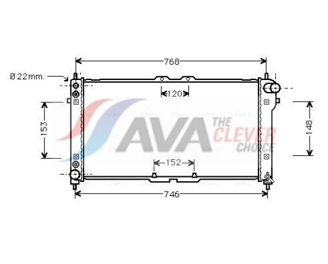 Radiator, engine cooling MZ2074 Ava Quality Cooling