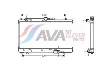 Radiator, engine cooling MZ2090 Ava Quality Cooling