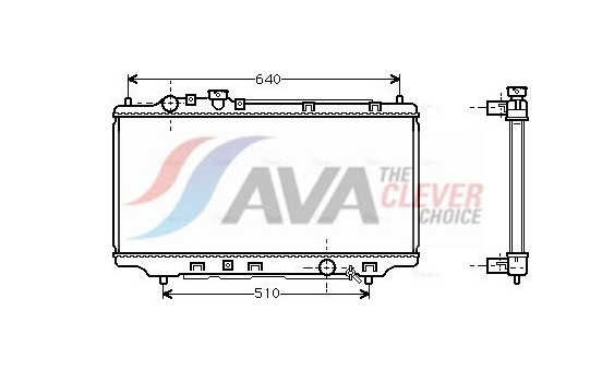 Radiator, engine cooling MZ2098 Ava Quality Cooling