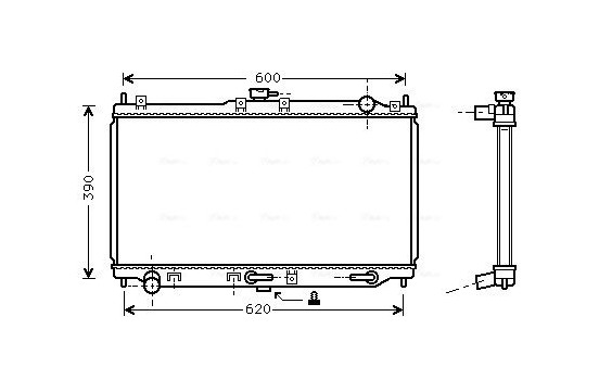 Radiator, engine cooling MZ2134 Ava Quality Cooling