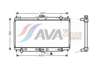 Radiator, engine cooling MZ2134 Ava Quality Cooling