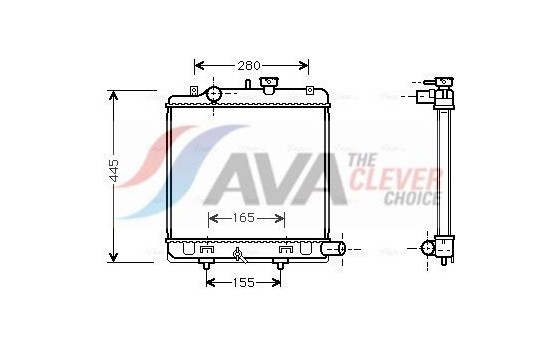 Radiator, engine cooling MZ2139 Ava Quality Cooling