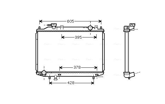 Radiator, engine cooling MZ2171 Ava Quality Cooling