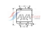 Radiator, engine cooling MZ2172 Ava Quality Cooling
