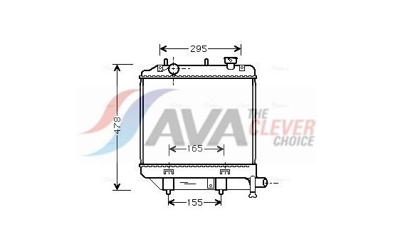 Radiator, engine cooling MZ2172 Ava Quality Cooling