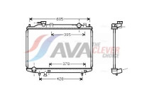 Radiator, engine cooling MZ2181 Ava Quality Cooling