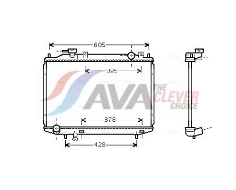 Radiator, engine cooling MZ2181 Ava Quality Cooling