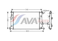 Radiator, engine cooling MZ2183 Ava Quality Cooling