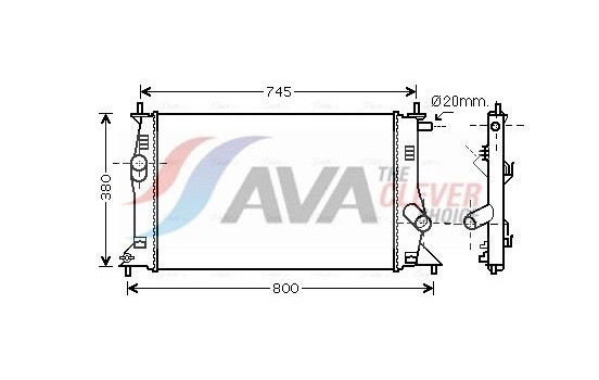 Radiator, engine cooling MZ2183 Ava Quality Cooling
