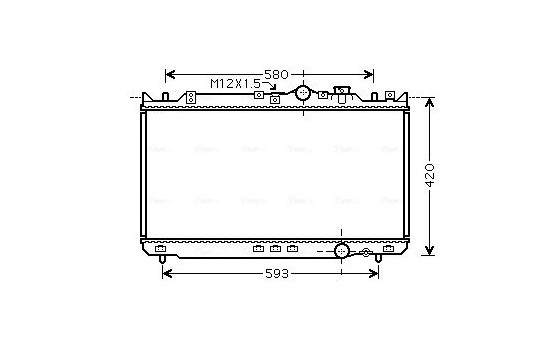 Radiator, engine cooling MZ2201 Ava Quality Cooling