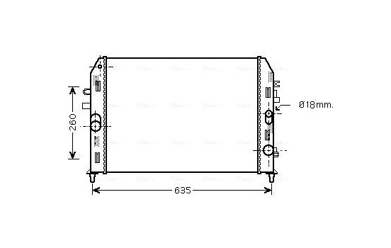 Radiator, engine cooling MZ2205 Ava Quality Cooling