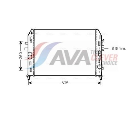 Radiator, engine cooling MZ2205 Ava Quality Cooling