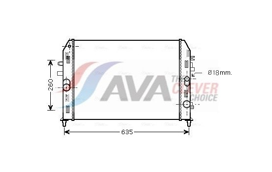 Radiator, engine cooling MZ2205 Ava Quality Cooling