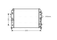 Radiator, engine cooling MZ2206 Ava Quality Cooling