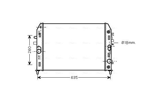 Radiator, engine cooling MZ2206 Ava Quality Cooling