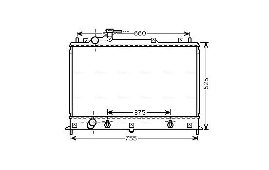 Radiator, engine cooling MZ2210 Ava Quality Cooling