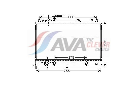 Radiator, engine cooling MZ2210 Ava Quality Cooling
