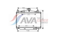 Radiator, engine cooling MZ2213 Ava Quality Cooling