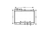 Radiator, engine cooling MZ2214 Ava Quality Cooling