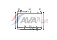 Radiator, engine cooling MZ2214 Ava Quality Cooling