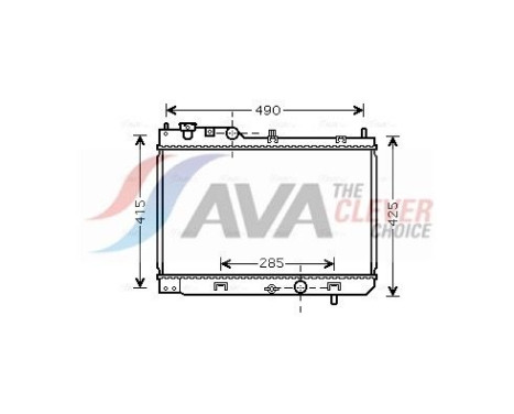 Radiator, engine cooling MZ2214 Ava Quality Cooling