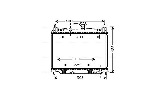 Radiator, engine cooling MZ2215 Ava Quality Cooling