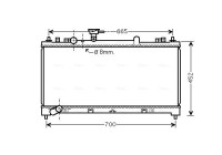 Radiator, engine cooling MZ2218 Ava Quality Cooling