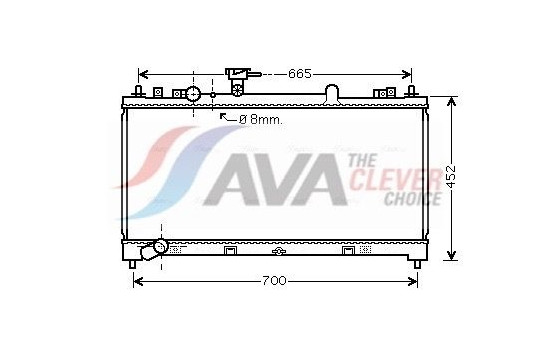 Radiator, engine cooling MZ2218 Ava Quality Cooling