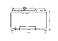 Radiator, engine cooling MZ2220 Ava Quality Cooling