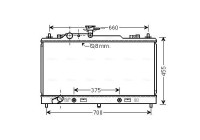 Radiator, engine cooling MZ2223 Ava Quality Cooling