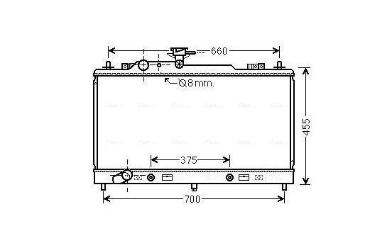 Radiator, engine cooling MZ2223 Ava Quality Cooling