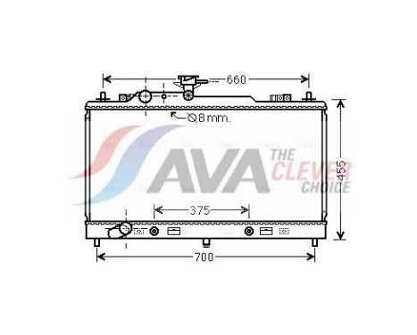 Radiator, engine cooling MZ2223 Ava Quality Cooling