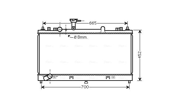 Radiator, engine cooling MZ2224 Ava Quality Cooling