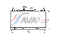Radiator, engine cooling MZ2224 Ava Quality Cooling